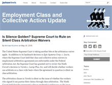 Tablet Screenshot of employmentclassactionupdate.com